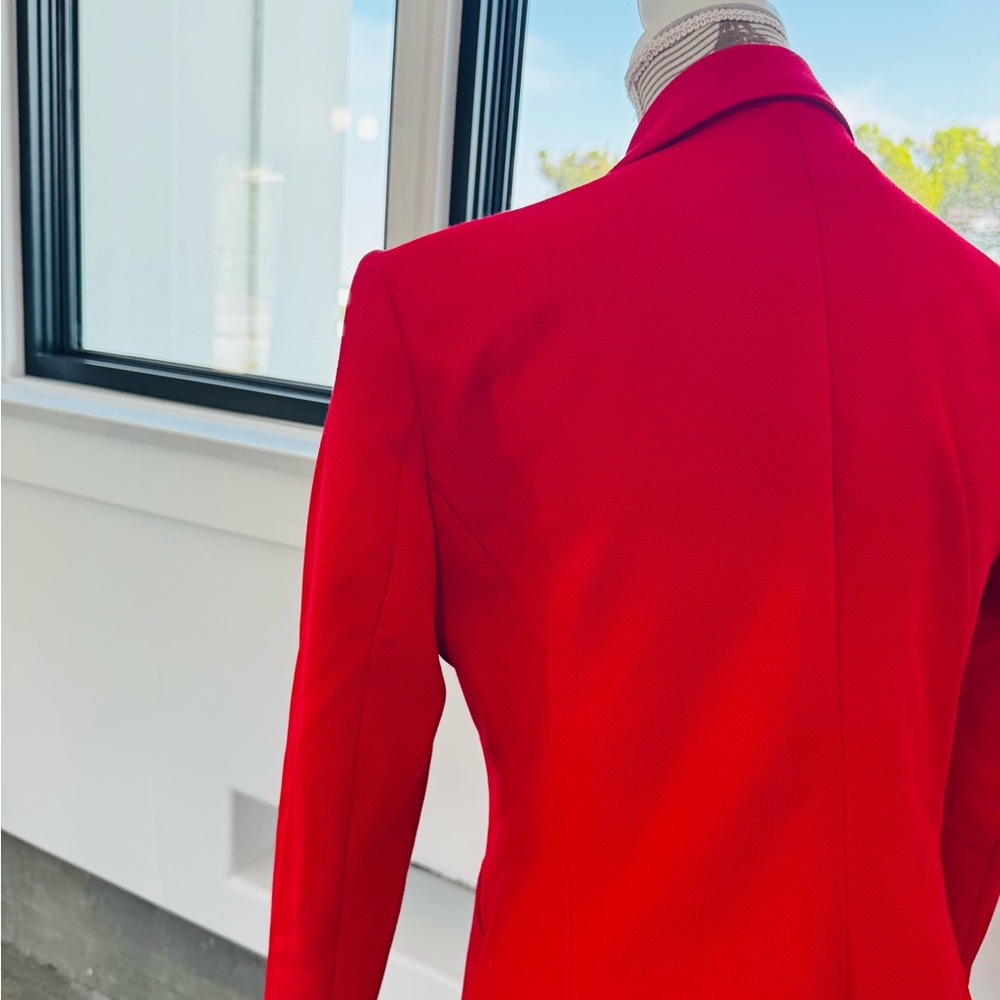 Zara Scarlet Double-Breasted Blazer - Picture 3 of 9